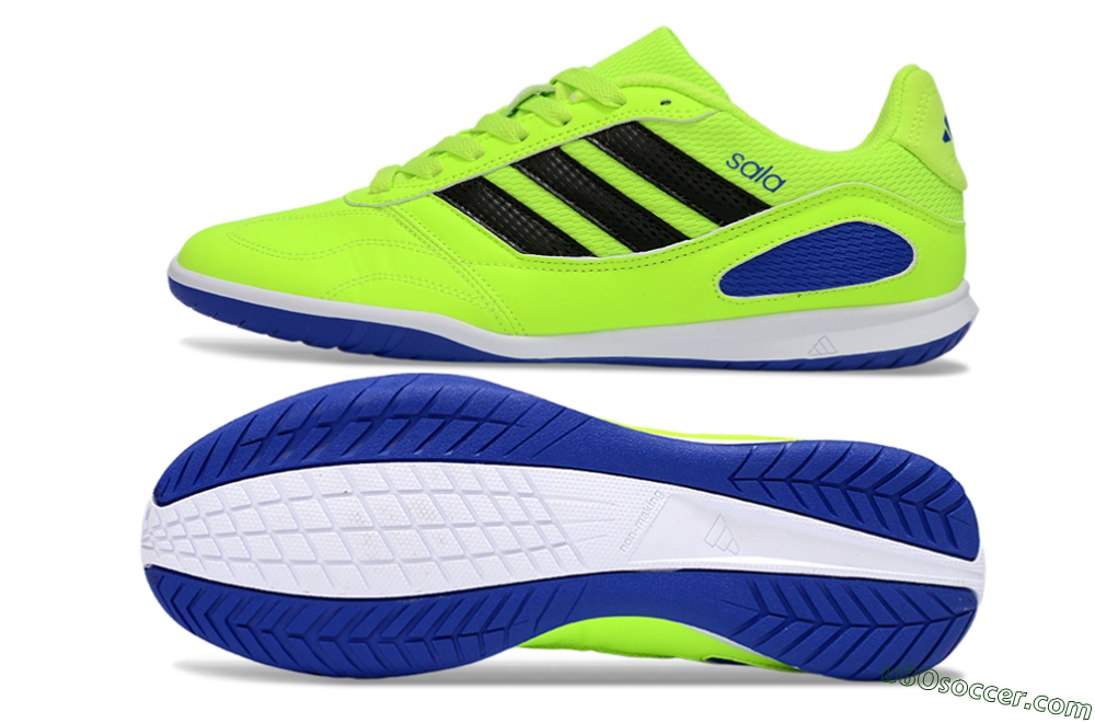 Adidas Top Sala IC Indoor & Futsal Soccer Shoes - Green/Bright Green/Deep Blue 0