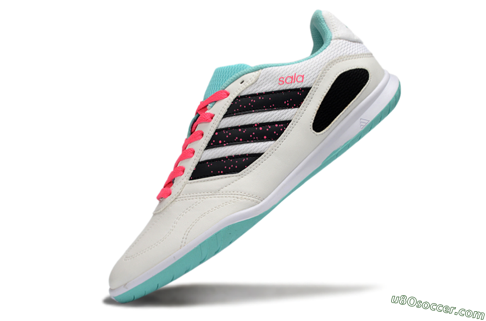 Adidas Top Sala IC Indoor & Futsal Soccer Shoes - White/Aqua Breeze/Pink Blast 5