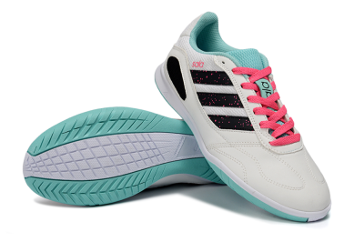 Adidas Top Sala IC Indoor & Futsal Soccer Shoes - White/Aqua Breeze/Pink Blast