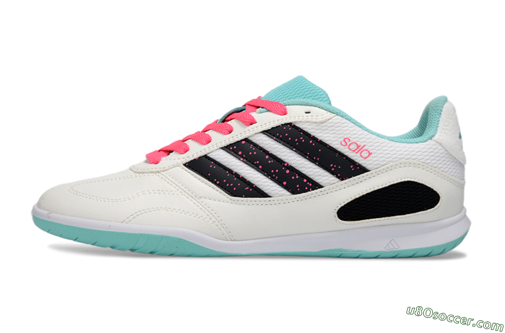 Adidas Top Sala IC Indoor & Futsal Soccer Shoes - White/Aqua Breeze/Pink Blast 2