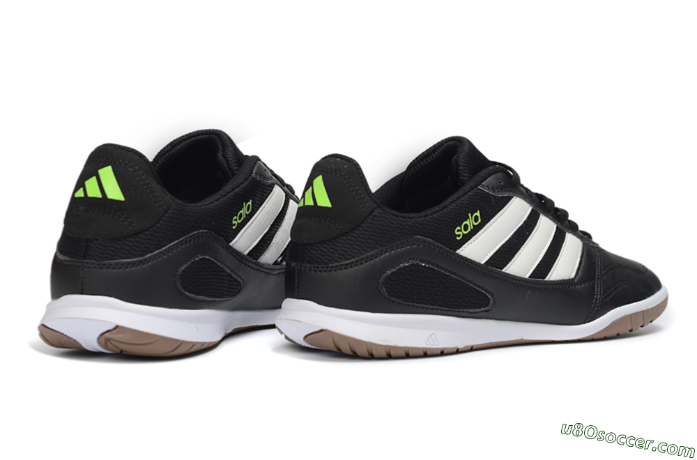 Adidas Top Sala IC Indoor & Futsal Soccer Shoes - Black/Lime Glow/Brown Suede 6