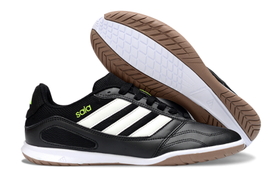 Adidas Top Sala IC Indoor & Futsal Soccer Shoes - Black/Lime Glow/Brown Suede