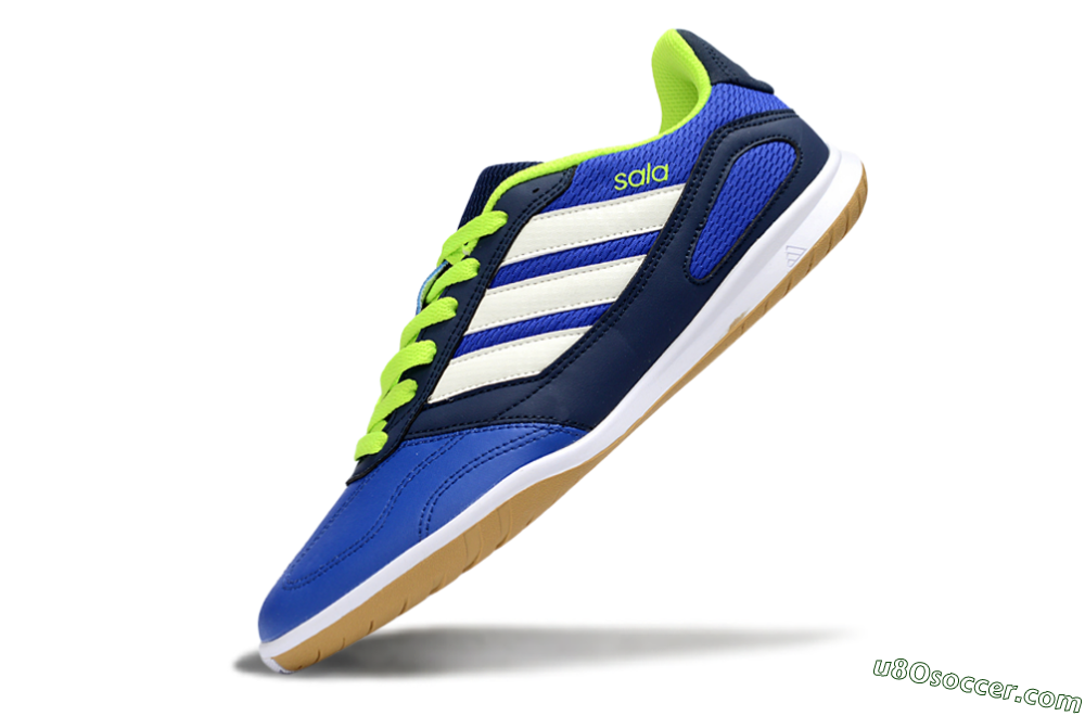 Adidas Top Sala IC Indoor & Futsal Soccer Shoes - Blue/Lime Green/White 5