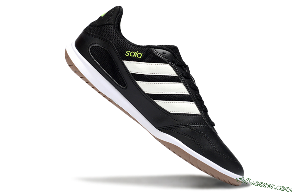 Adidas Top Sala IC Indoor & Futsal Soccer Shoes - Black/White/Glow Green 4