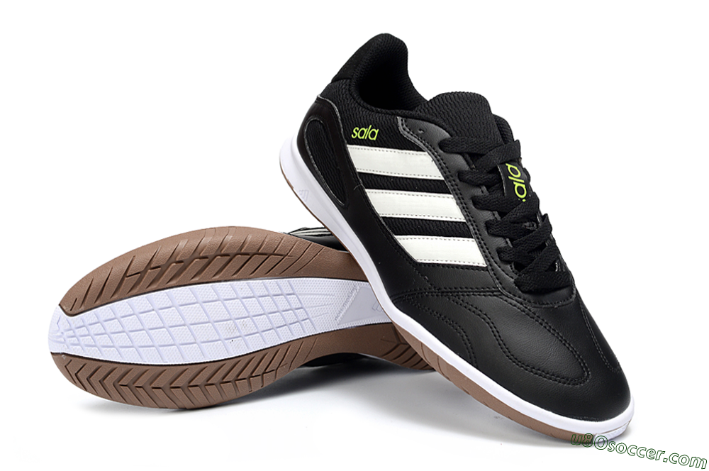 Adidas Top Sala IC Indoor & Futsal Soccer Shoes - Black/White/Glow Green 3
