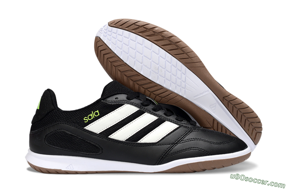 Adidas Top Sala IC Indoor & Futsal Soccer Shoes - Black/White/Glow Green 1