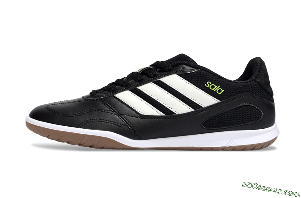 Adidas Top Sala IC Indoor & Futsal Soccer Shoes - Black/White/Glow Green 2