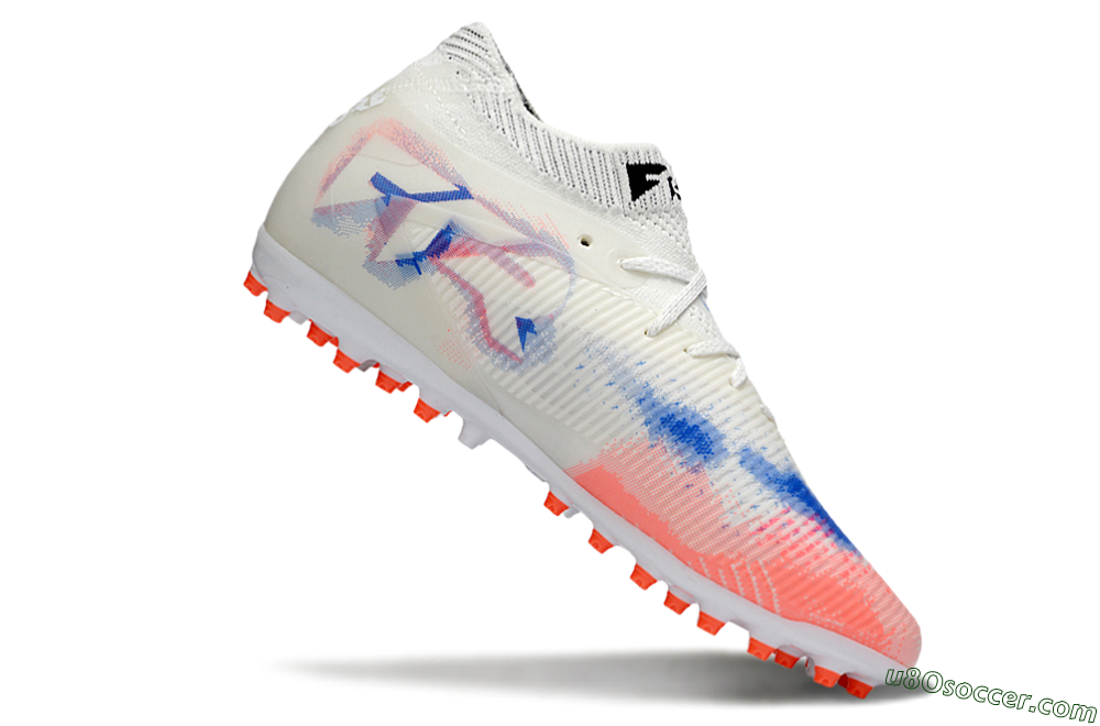Puma Future 8 Ultimate MG Multi Ground Soccer Cleats - White/Electric Coral/Black 4