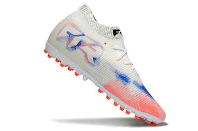 Puma Future 8 Ultimate MG Multi Ground Soccer Cleats - White/Electric Coral/Black