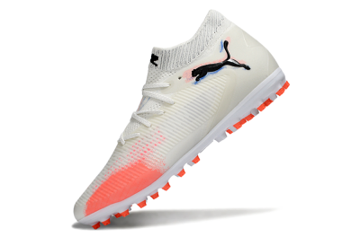 Puma Future 8 Ultimate MG Multi Ground Soccer Cleats - White/Electric Coral/Black