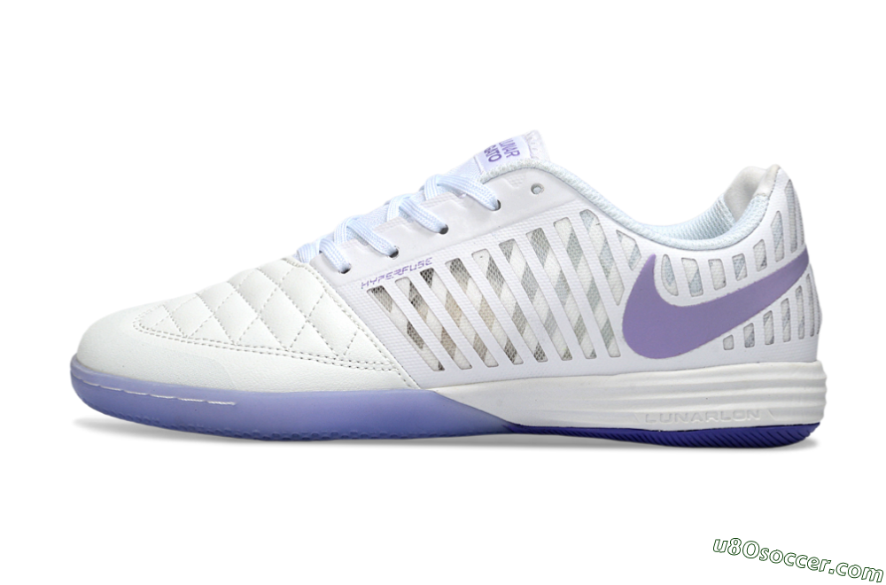 Nike Lunar Gato 2 IC Indoor & Futsal Soccer Shoes - White/Lavender Bliss/Soft Lilac 2