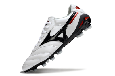 Mizuno Morelia Neo 2 FG Firm Ground Soccer Cleats - White/Crimson Black/Crimson White