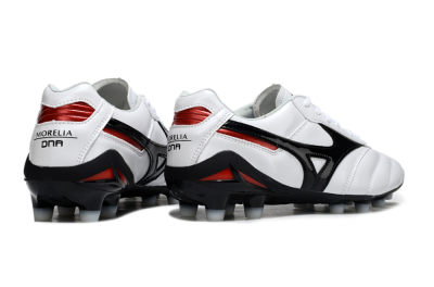 Mizuno Morelia Neo 2 FG Firm Ground Soccer Cleats - White/Crimson Black/Crimson White