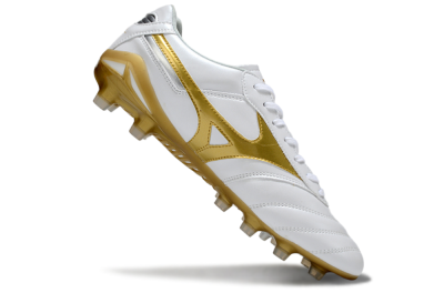 Mizuno Morelia Neo 2 FG Firm Ground Soccer Cleats - White/Golden Pearl/Classic White