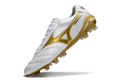 Mizuno Morelia Neo 2 FG Firm Ground Soccer Cleats - White/Golden Pearl/Classic White