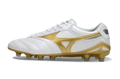 Mizuno Morelia Neo 2 FG Firm Ground Soccer Cleats - White/Golden Pearl/Classic White