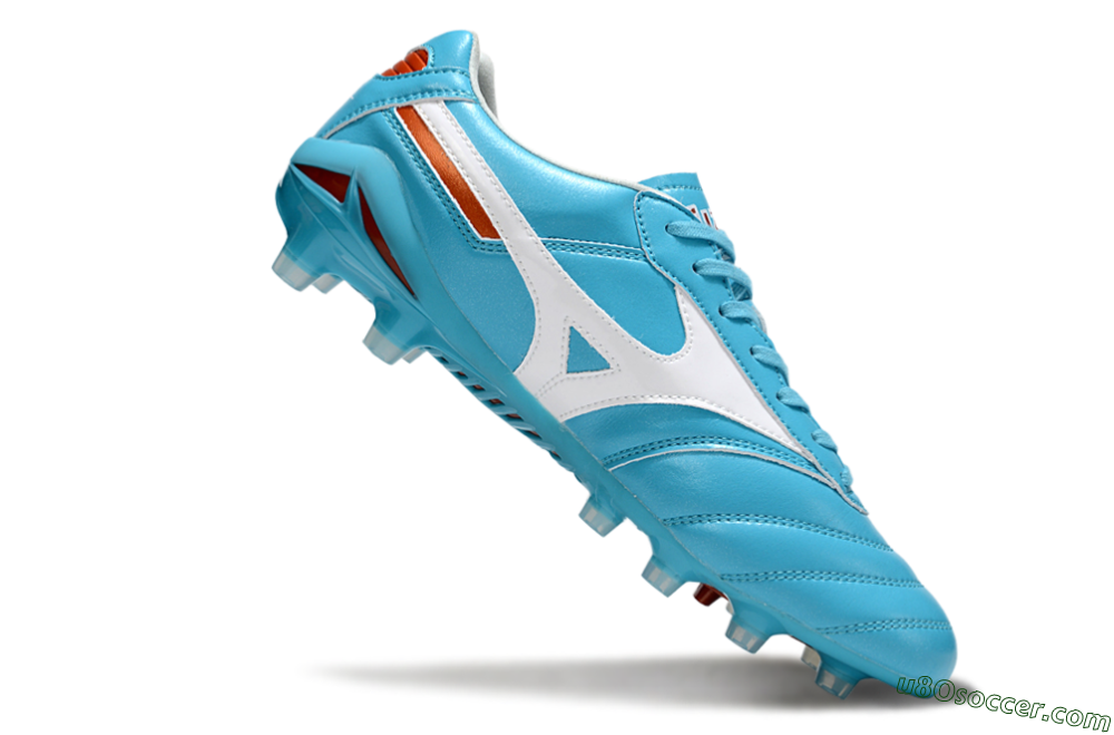 Mizuno Morelia Neo 2 FG Firm Ground Soccer Cleats - Cyan/Bright Cyan/White 4