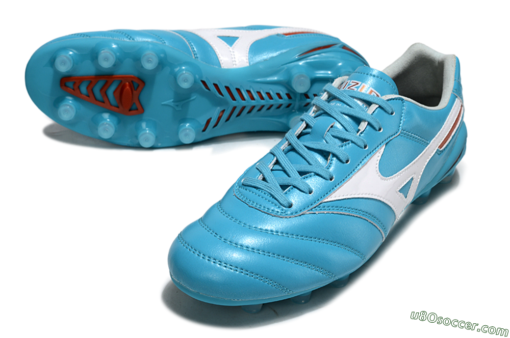 Mizuno Morelia Neo 2 FG Firm Ground Soccer Cleats - Cyan/Bright Cyan/White 3