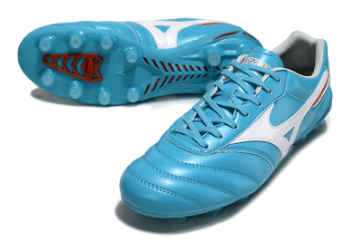 Mizuno Morelia Neo 2 FG Firm Ground Soccer Cleats - Cyan/Bright Cyan/White