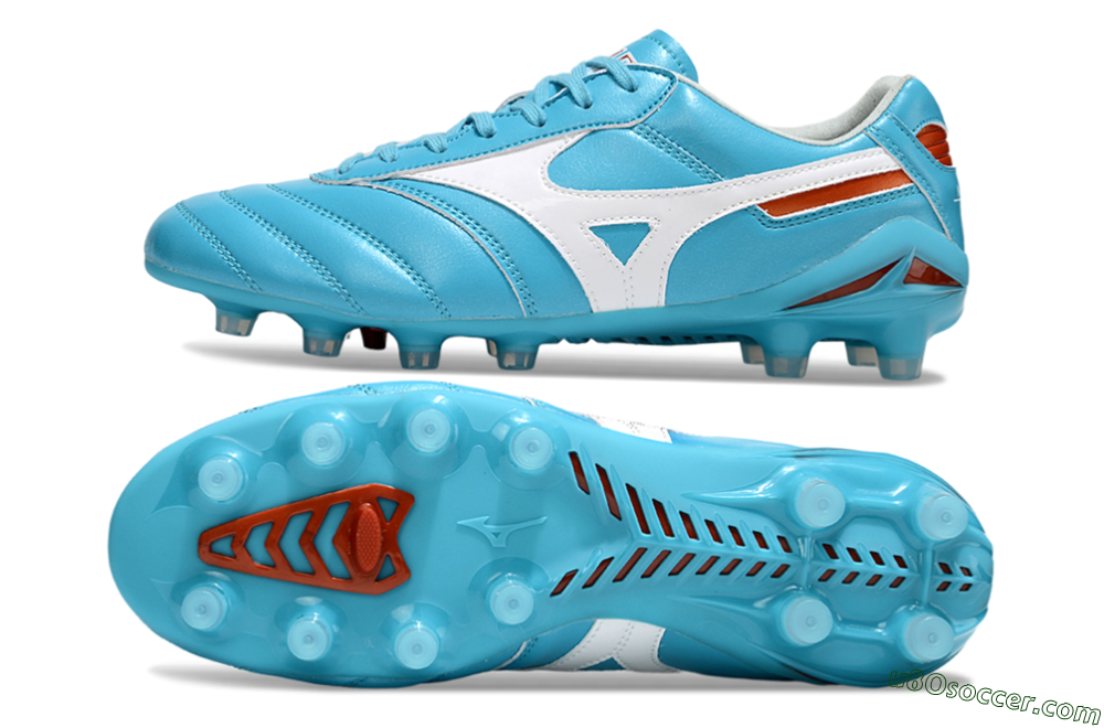 Mizuno Morelia Neo 2 FG Firm Ground Soccer Cleats - Cyan/Bright Cyan/White 0