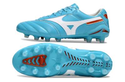 Mizuno Morelia Neo 2 FG Firm Ground Soccer Cleats - Cyan/Bright Cyan/White