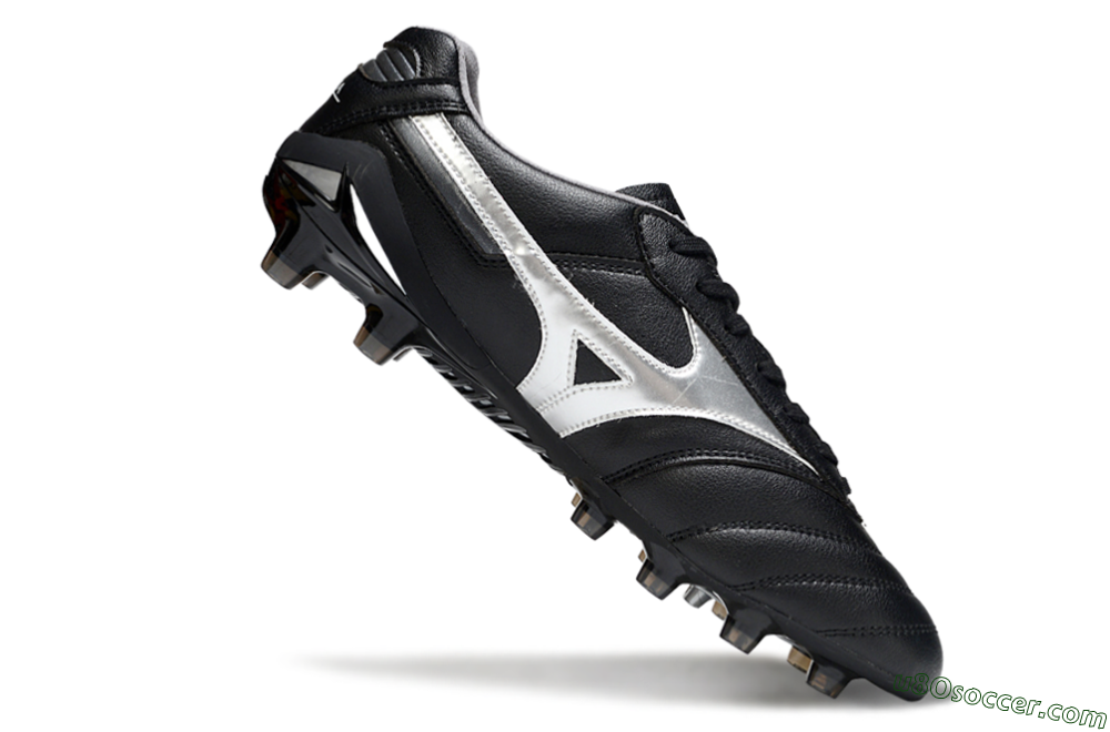 Mizuno Morelia Neo 2 FG Firm Ground Soccer Cleats - Black/Midnight Black/Silver Shine 4