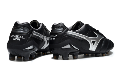 Mizuno Morelia Neo 2 FG Firm Ground Soccer Cleats - Black/Midnight Black/Silver Shine