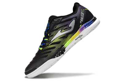 Joma Top Flex IC Indoor & Futsal Soccer Shoes - Black/Electric Green/Gradient Purple