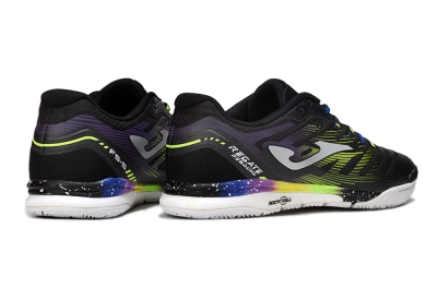 Joma Top Flex IC Indoor & Futsal Soccer Shoes - Black/Electric Green/Gradient Purple