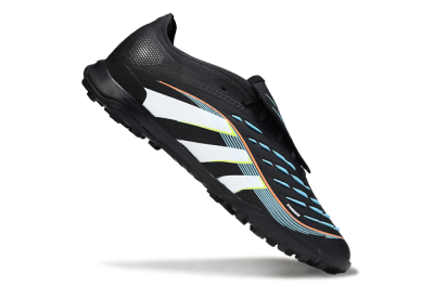 Adidas Predator 25 Elite Fold-Over Tongue TF Artificial Turf Soccer Shoes - Black/Electric Yellow/White Strike
