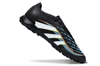 Adidas Predator 25 Elite TF Artificial Turf Soccer Shoes - Black/Electric Yellow/Frosted Blue