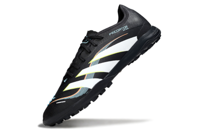 Adidas Predator 25 Elite TF Artificial Turf Soccer Shoes - Black/Electric Yellow/Frosted Blue