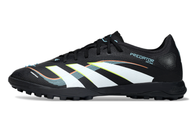 Adidas Predator 25 Elite TF Artificial Turf Soccer Shoes - Black/Electric Yellow/Frosted Blue