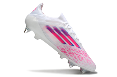 Adidas F50 Elite SG Soft Ground Soccer Cleats - White/Electric Pink/Blue Mirage