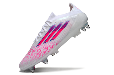Adidas F50 Elite SG Soft Ground Soccer Cleats - White/Electric Pink/Blue Mirage