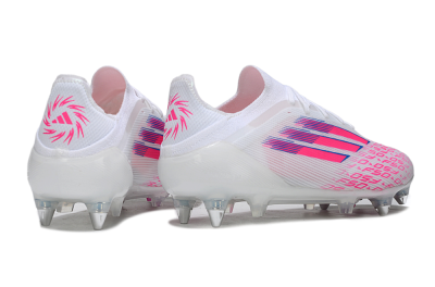 Adidas F50 Elite SG Soft Ground Soccer Cleats - White/Electric Pink/Blue Mirage