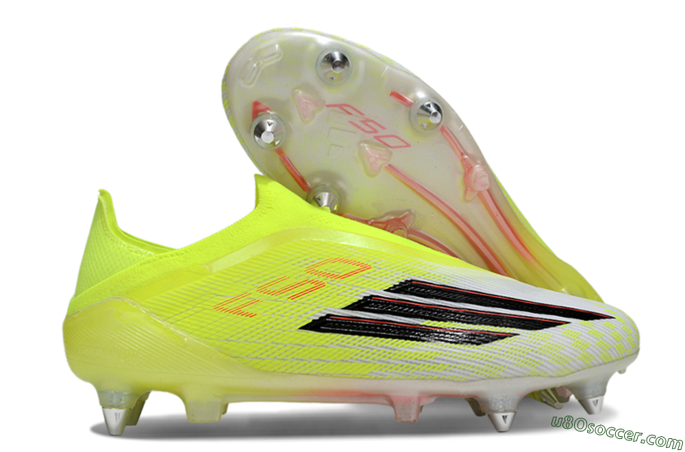 Adidas F50 Elite Laceless SG Soft Ground Soccer Cleats - Yellow/Neon Yellow/Black 1