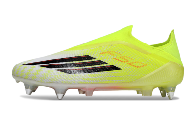Adidas F50 Elite Laceless SG Soft Ground Soccer Cleats - Yellow/Neon Yellow/Black
