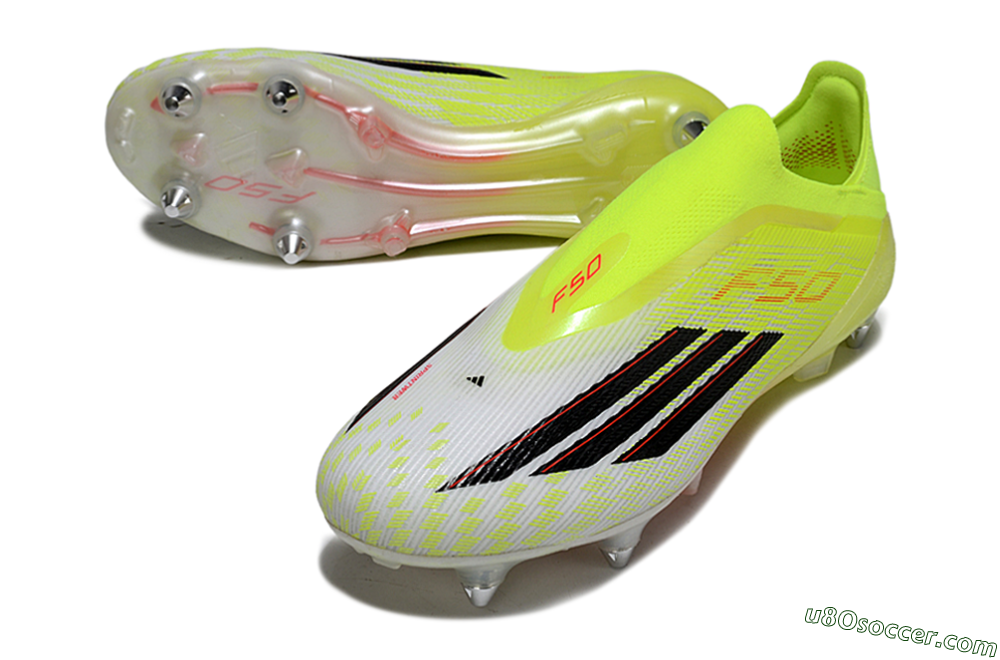 Adidas F50 Elite Laceless SG Soft Ground Soccer Cleats - Yellow/Neon Yellow/Black 3
