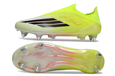 Adidas F50 Elite Laceless SG Soft Ground Soccer Cleats - Yellow/Neon Yellow/Black
