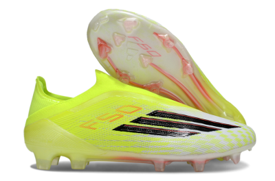 Adidas F50 Elite Laceless FG Firm Ground Soccer Cleats - Yellow/Charger Yellow/Neon Pink