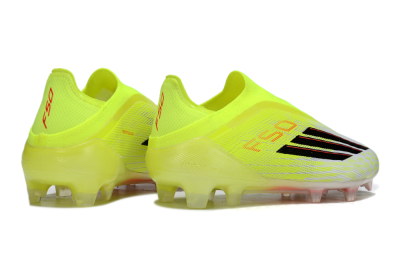 Adidas F50 Elite Laceless FG Firm Ground Soccer Cleats - Yellow/Charger Yellow/Neon Pink