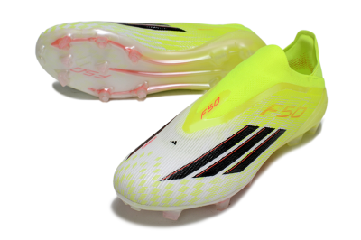 Adidas F50 Elite Laceless FG Firm Ground Soccer Cleats - Yellow/Charger Yellow/Neon Pink
