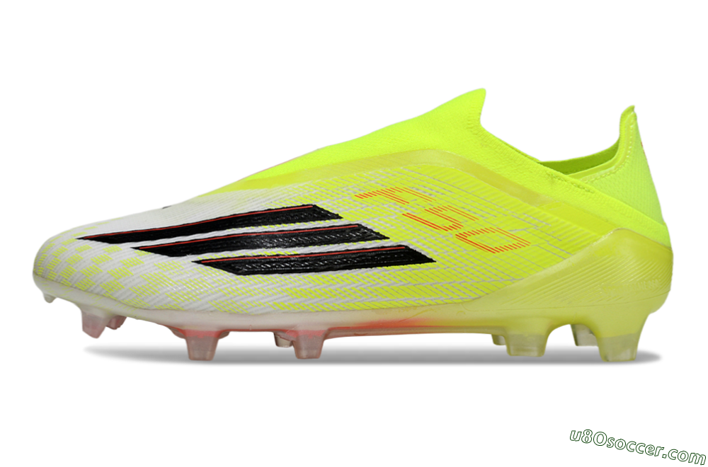 Adidas F50 Elite Laceless FG Firm Ground Soccer Cleats - Yellow/Charger Yellow/Neon Pink 2