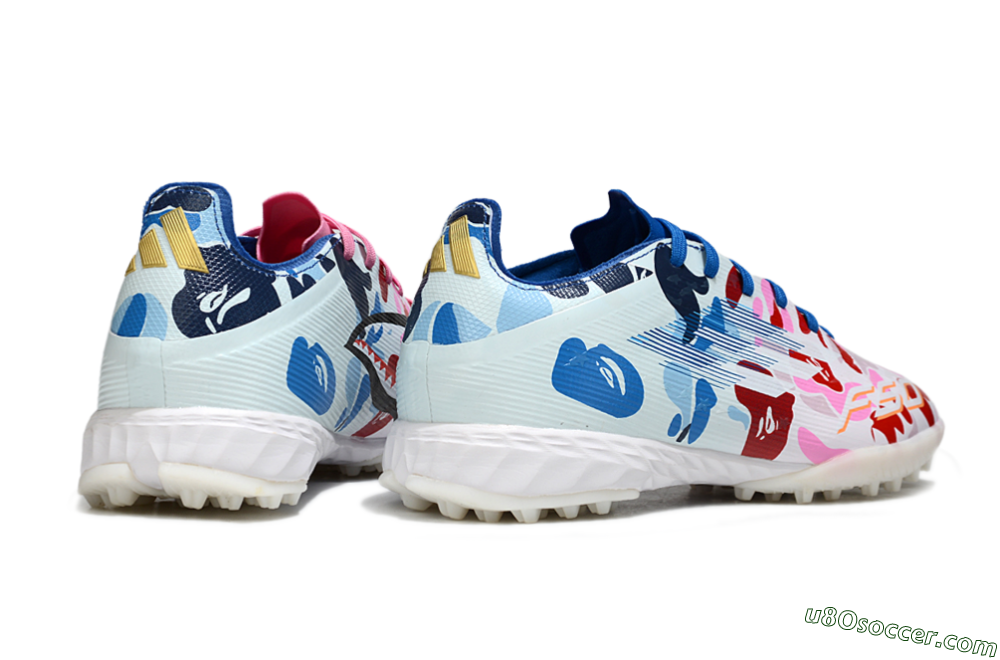 Adidas F50 Pro TF Artificial Turf Soccer Shoes - Pink/Blue Wave/Pink Splash 6