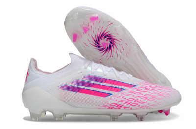 Adidas F50 Elite FG Firm Ground Soccer Cleats - White/Vibrant Pink/Deep Blue