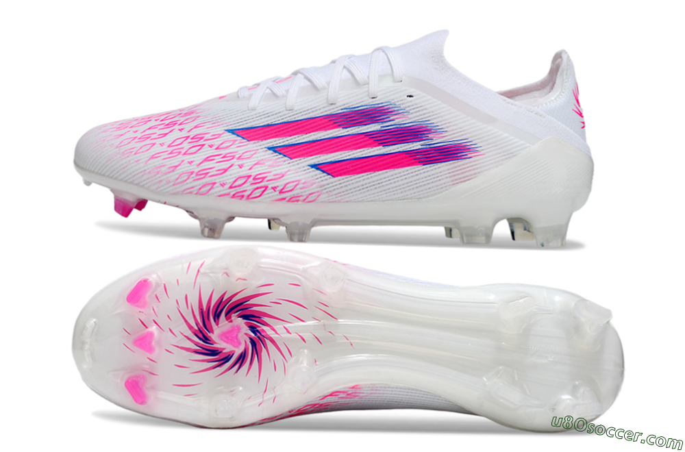 Adidas F50 Elite FG Firm Ground Soccer Cleats - White/Vibrant Pink/Deep Blue 0