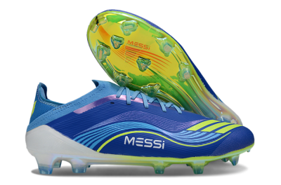 Messi x Adidas F50 Elite FG Firm Ground Soccer Cleats - Blue/Vibrant Blue/Lime Green