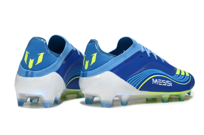 Messi x Adidas F50 Elite FG Firm Ground Soccer Cleats - Blue/Vibrant Blue/Lime Green