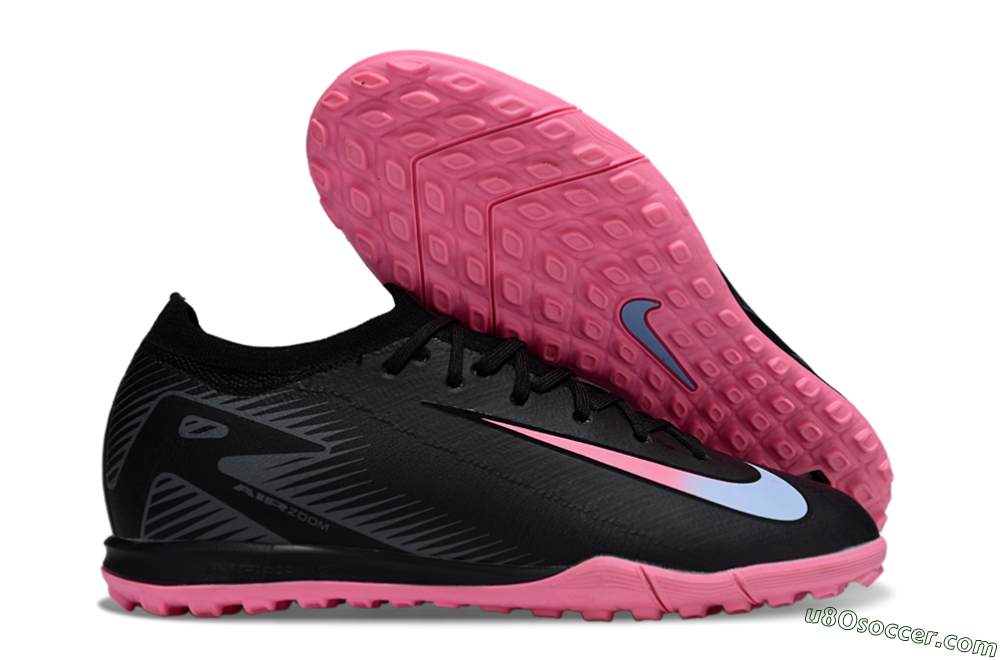 Nike Air Zoom Mercurial Vapor 16 Elite TF Artificial Turf Soccer Shoes - Black/Vibrant Pink/Cool Cyan 1